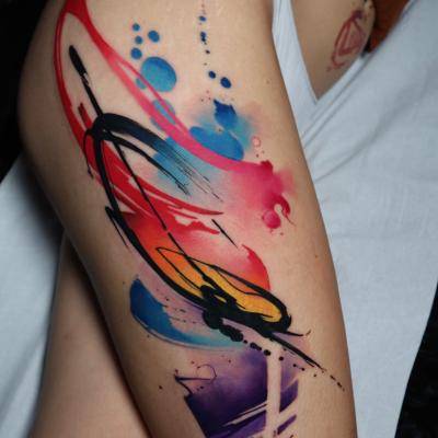 Tatuaggio astratto marco pepe encre tattoo Napoli abstract 