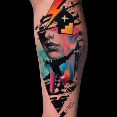 Tatuaggio surrealistico Marco pepe encre tattoo