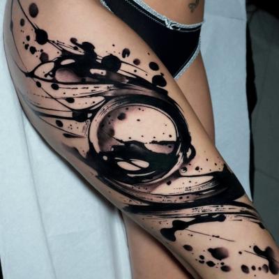 Tatuaggio marco pepe abstract tattoo