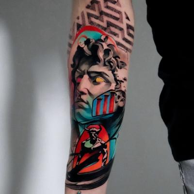 Surrealistic tattoo marco pepe encre tattoo