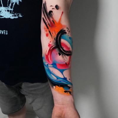 Colors abstract tattoo